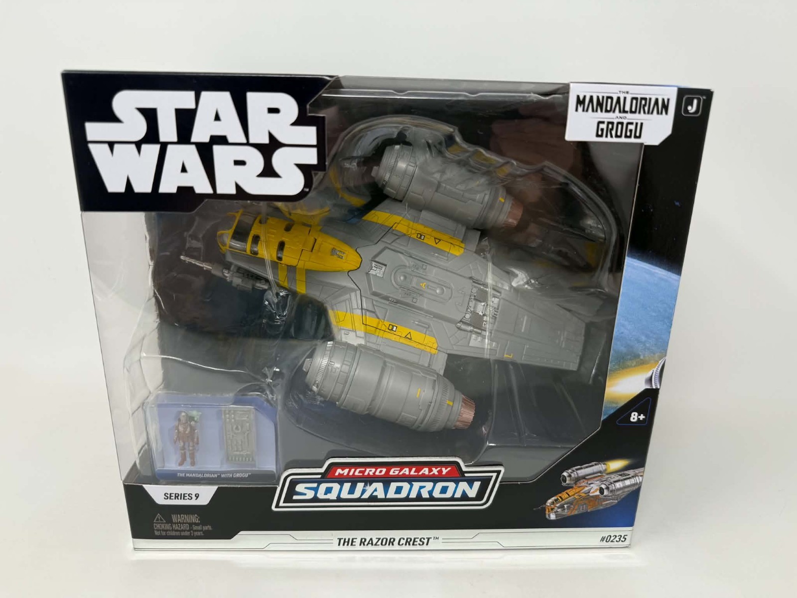 Star Wars Micro Galaxy Squadron The Razor Crest 0235 Mandolorian e Grogu nuovo con scatola