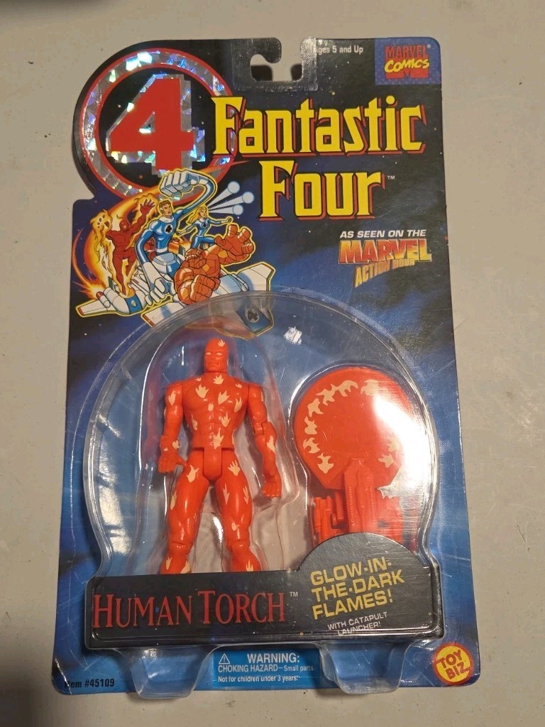 MARVEL LEGENDS RETRO FANTASTIC FOUR HUMAN TORCH BRAND NEW AND SEALED