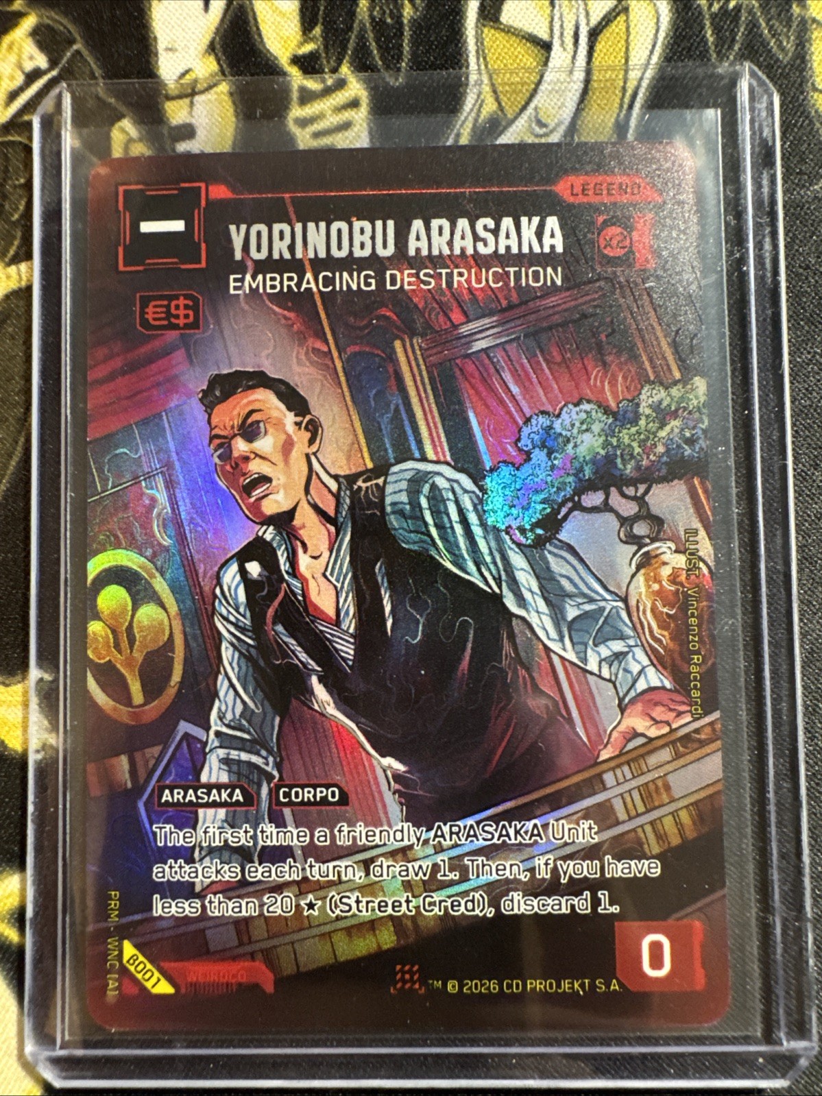 Cyberpunk TCG Beta Yorinobu Arasaka Nova Rara #B001🔥🔥