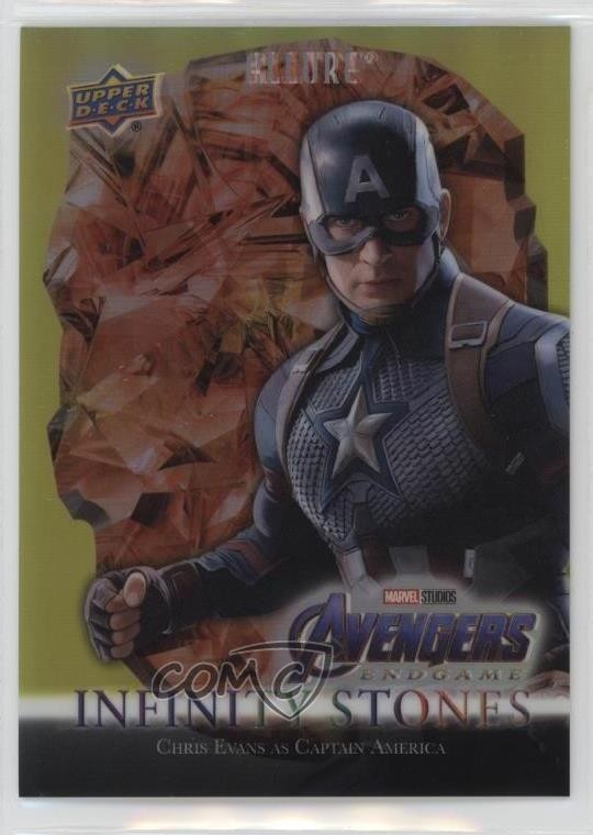 2022 Marvel Allure Gold Soul Stone 22/99 Chris Evans nei panni di Capitan America 3x1