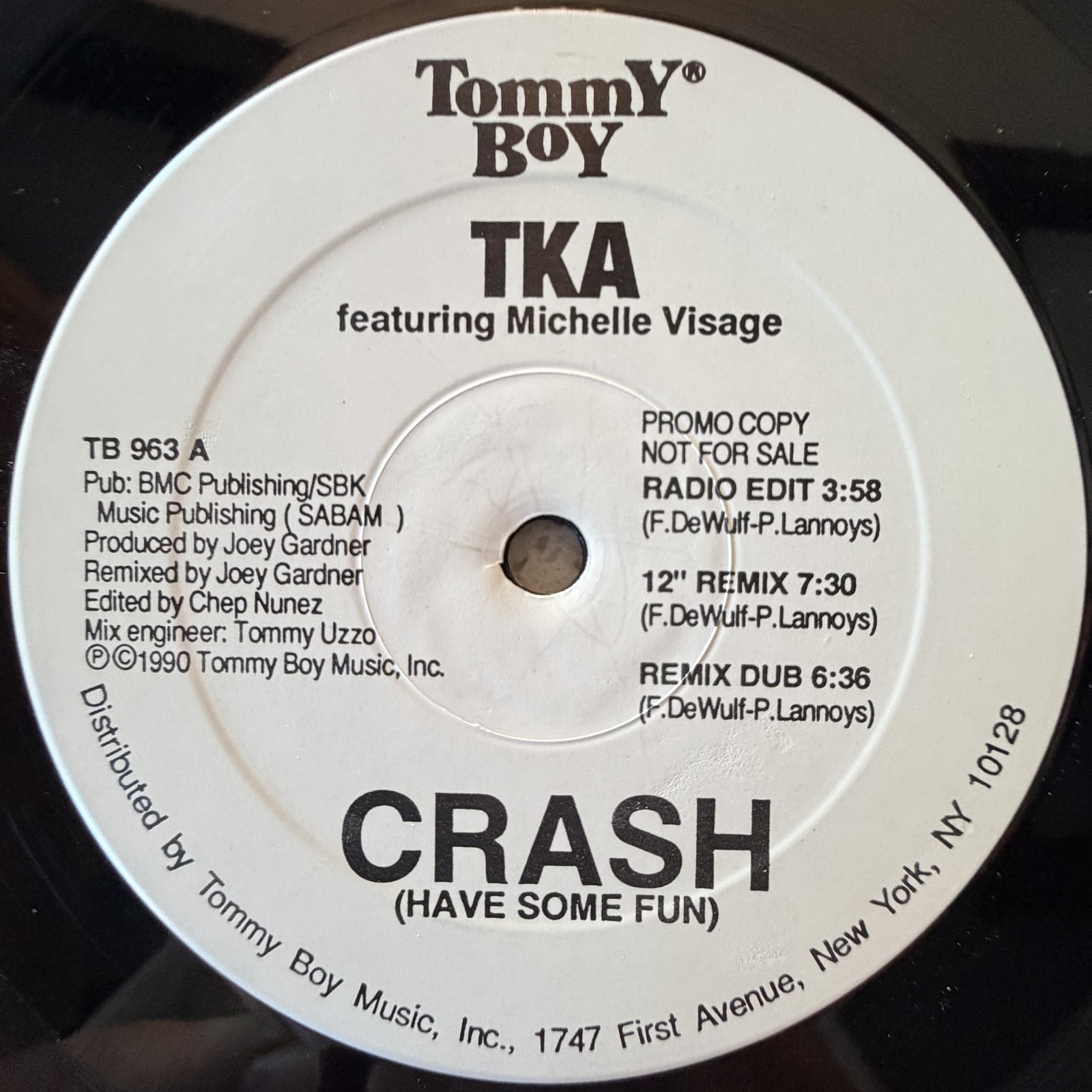TKA - Crash (Have Some Fun) (Stop Short Mix) 12" Promo Tommy Boy 1990