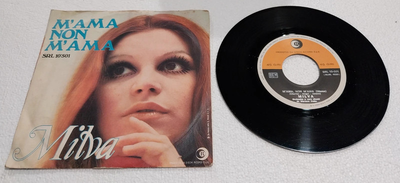 vinile lp 45 giri milva m'ama non m'ama - cuando sali de cuba dischi ricordi