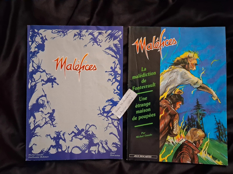 2 livrets Maléfices jeu de rôle Descartes première édition - JDR
