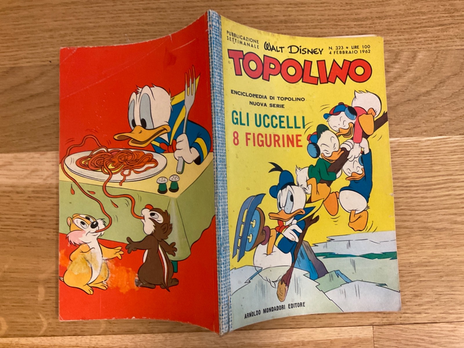 TOPOLINO LIBRETTO N.323 MONDADORI DISNEY 1962 SI BOLLINO, NO FIGURINE