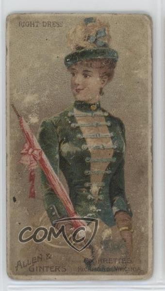 1888 Allen & Ginter Parasol Drill Tobacco N18 Right Dress 11bd