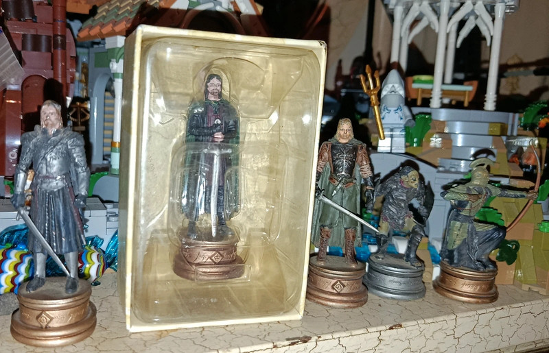 Lot 5 pièces d'échecs eaglemoss seigneur des anneaux set 3