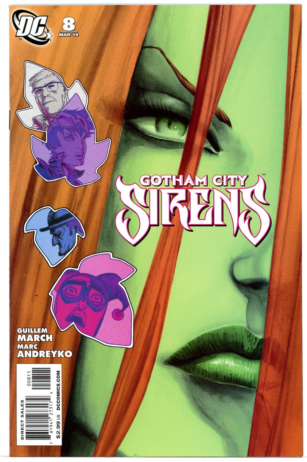 Gotham City Sirens #8 DC 2010 VF/NM Harley Quinn Catwoman Enigmista