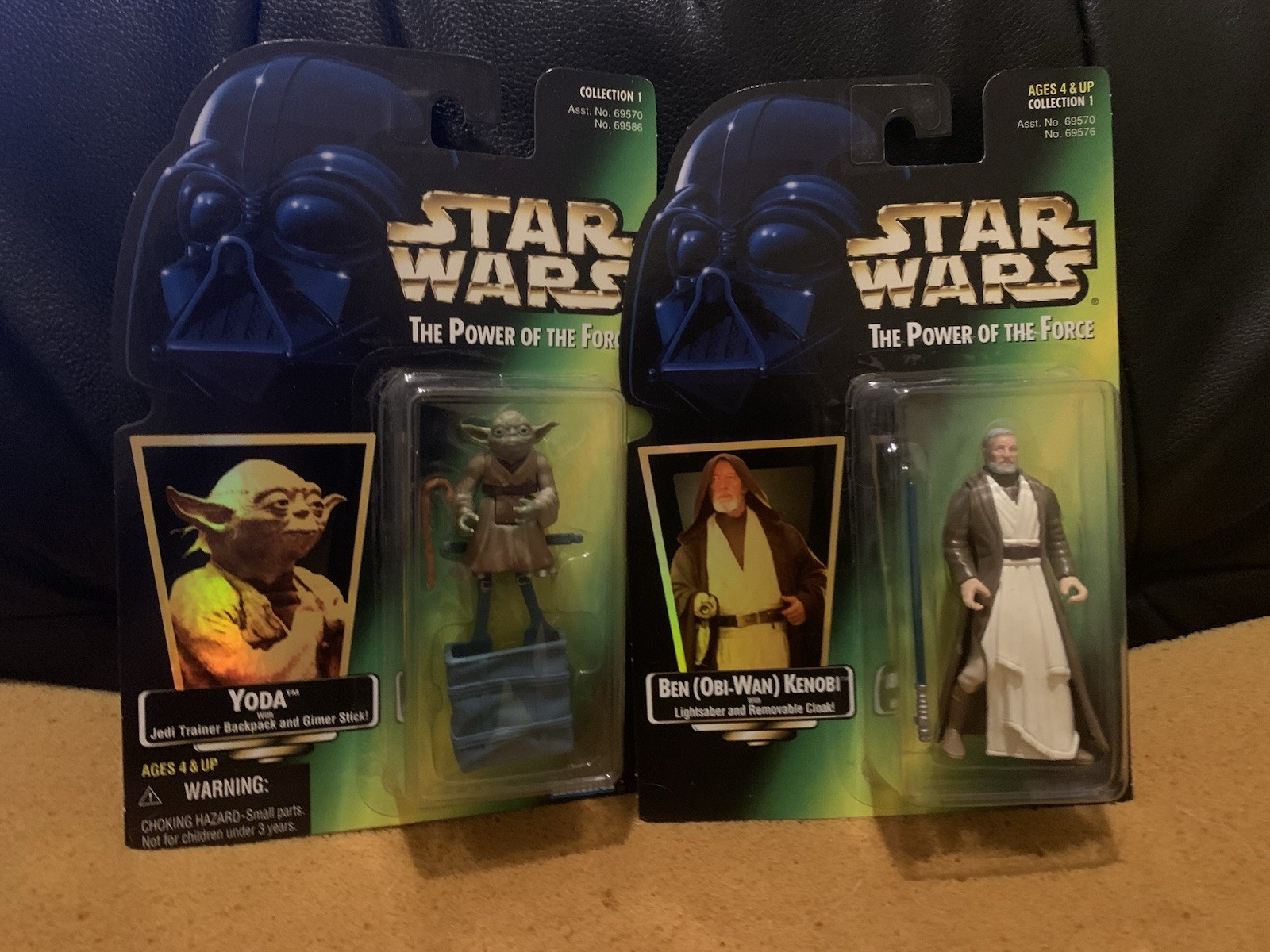 Lotto di 2 Star Wars POTF Yoda e Ben (Obi-Wan) Kenobi nuovi con scatola