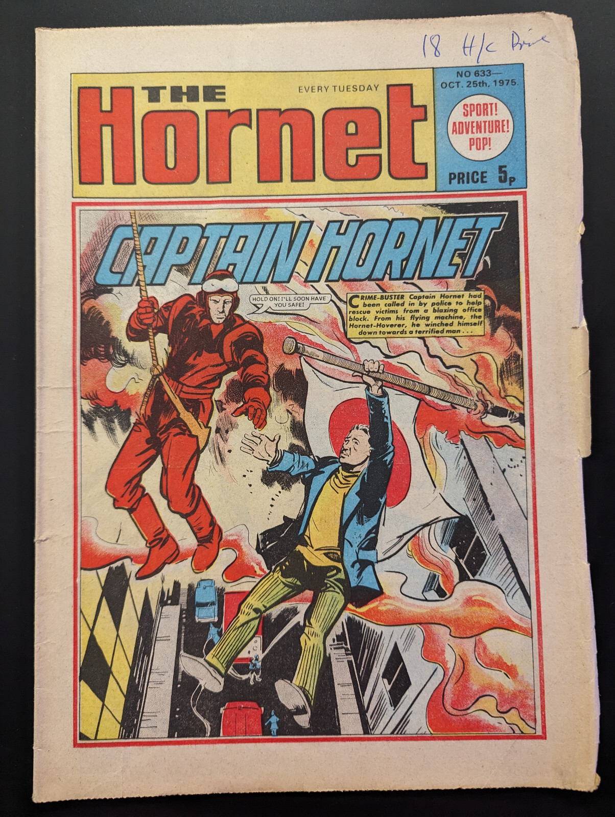 The Hornet Comic No 633 October 25th 1975.