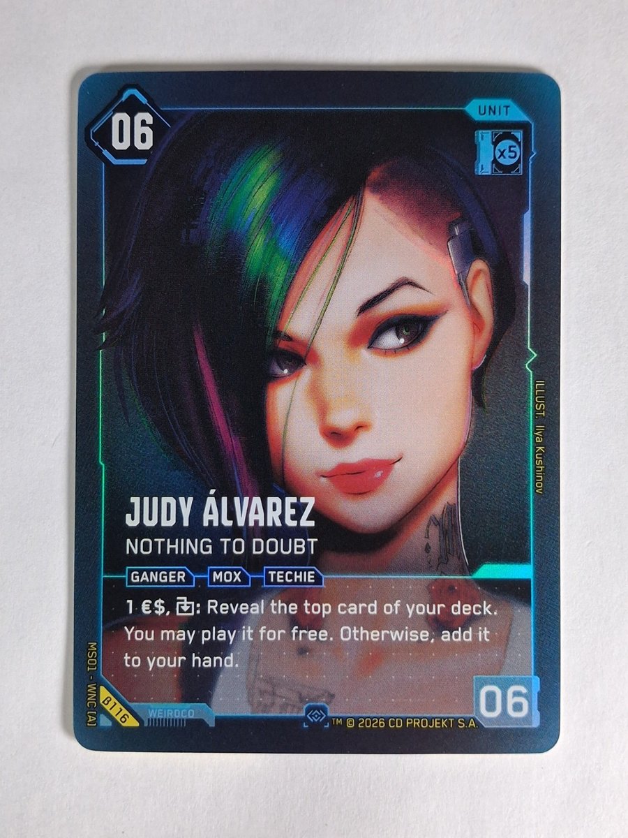 Cyberpunk tcg Judy Alvarez b116