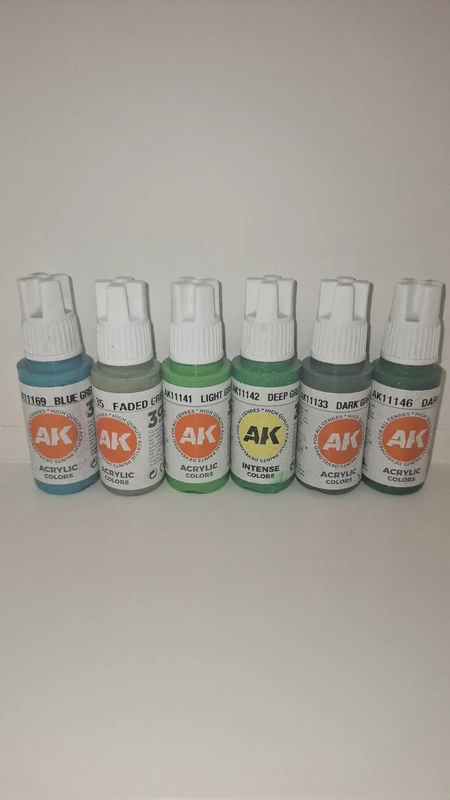 Lot 6 pots AK Acrylics 17ml