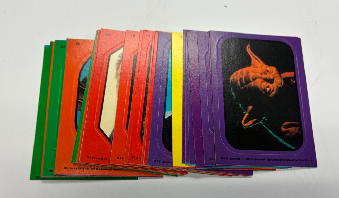 Adesivi A2 SW RITORNO DELLO JEDI Trading Card Serie 1 #1-33 TOPPS 1983