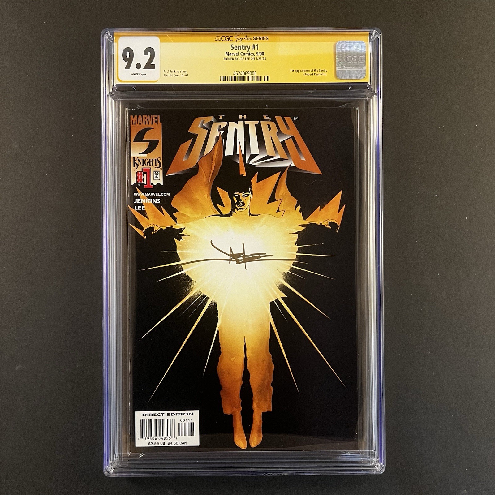 The Sentry #1 (2000) Marvel CGC SS 9.2 Jae Lee firmato prima sentinella