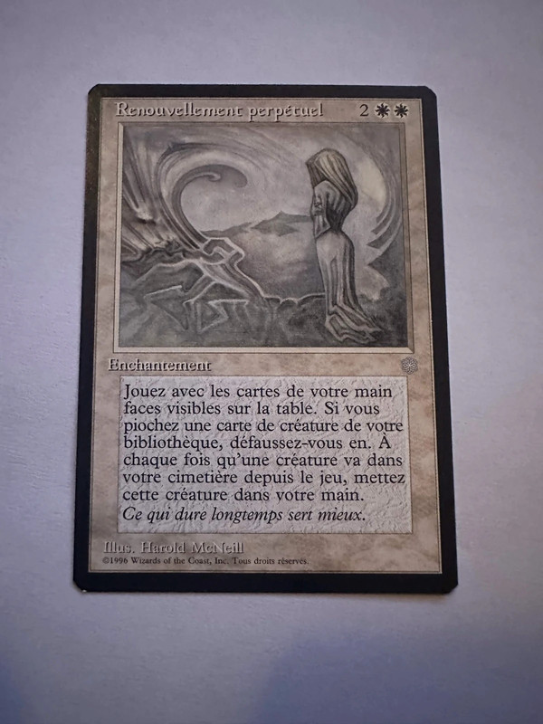 renouvellement perpétuel  Magic The Gathering Ere Glaciaire 1996
