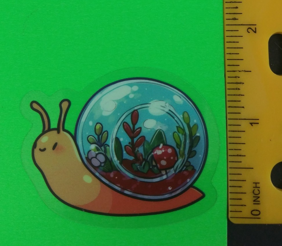 Cute Colorful Snail Transparent Sticker (I)