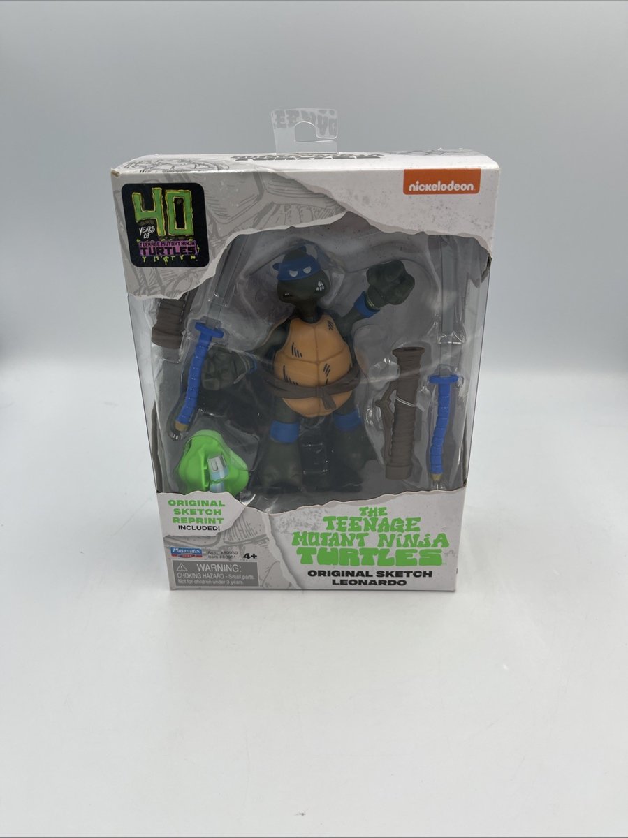 Teenage Mutant Ninja Turtles Leonardo Figura Schizzo Originale 40° Anniversario