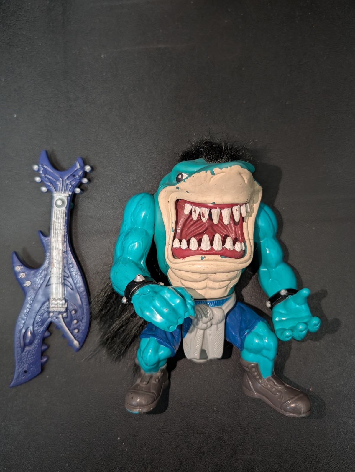Street Sharks Series 3 Rox 1995 vintage con chitarra sbalorditiva!!