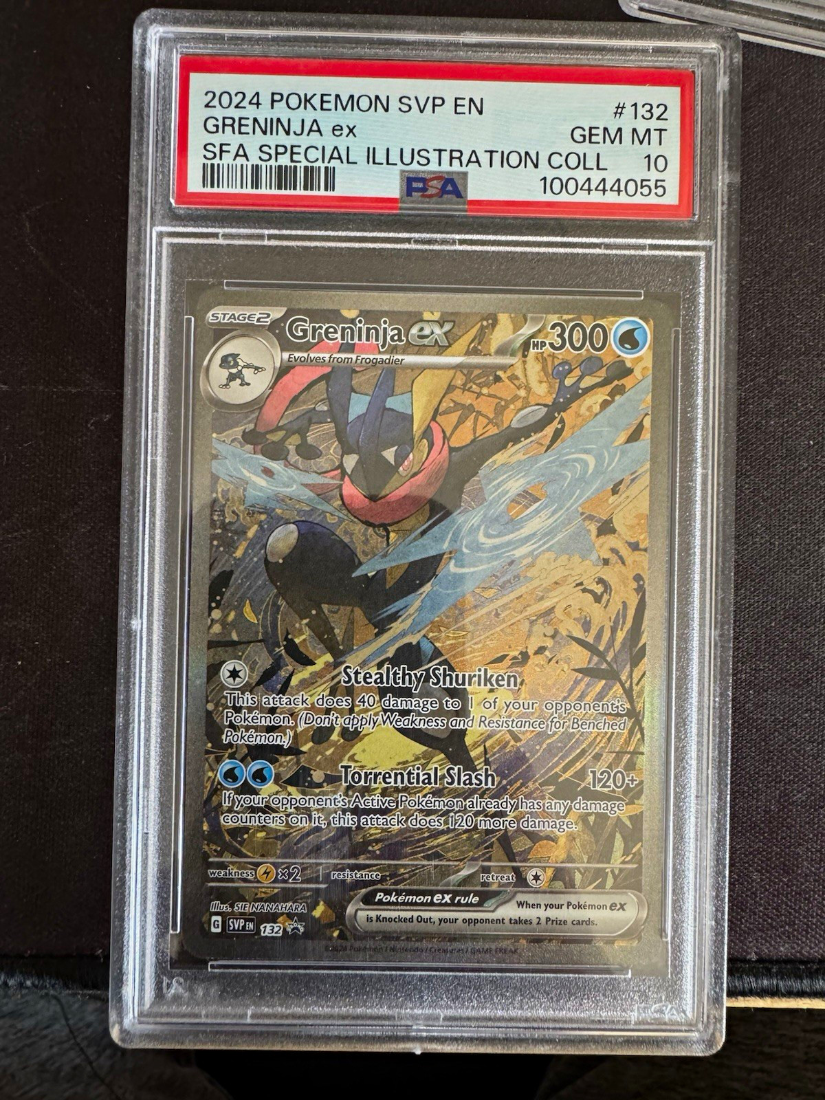 Pokemon TCG Greninja ex 132 SV Promo SIR Holo English PSA 10