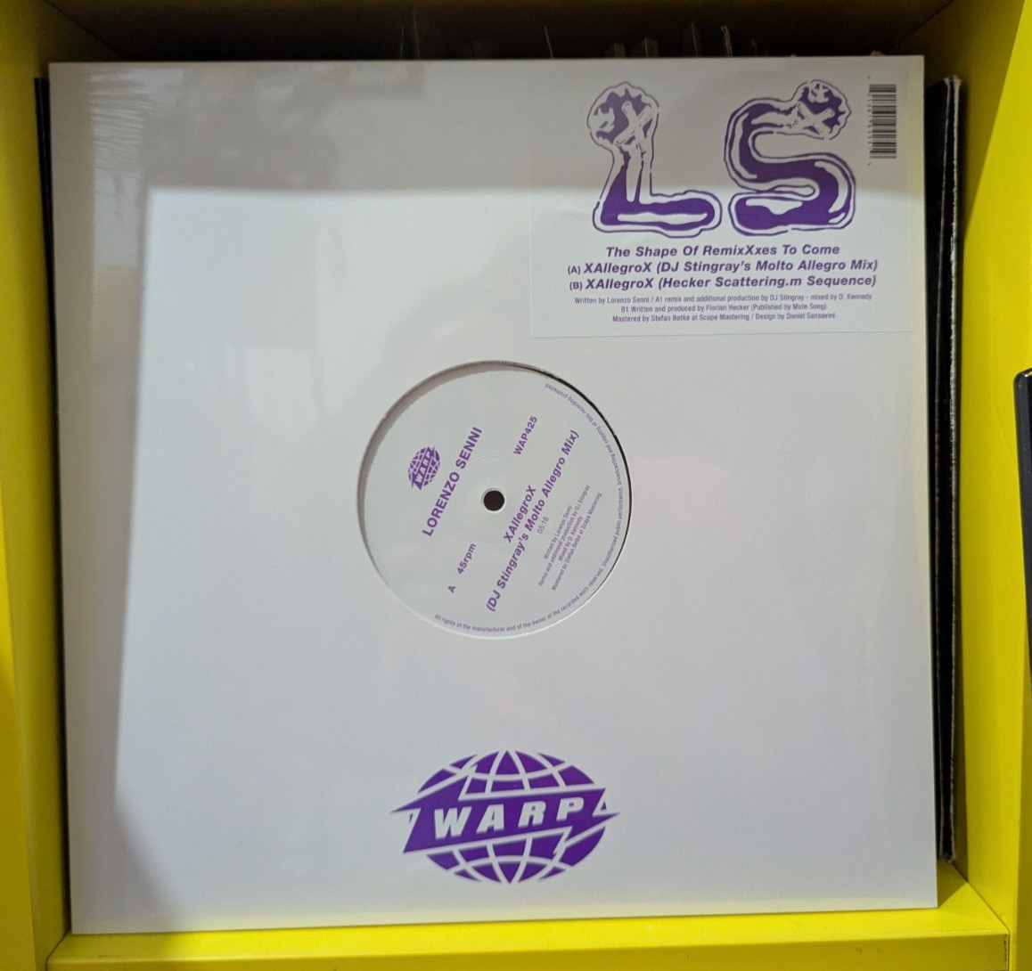 Lorenzo Senni – XAllegroX / The Shape Of RemixXxes To Come (12") Techno  Wap425