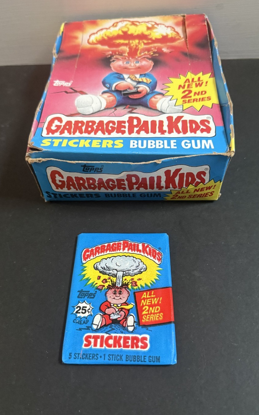 Topps Garbage Pail Kids 1985 2a serie confezione cera sigillata serie 2 OS2 da scatola