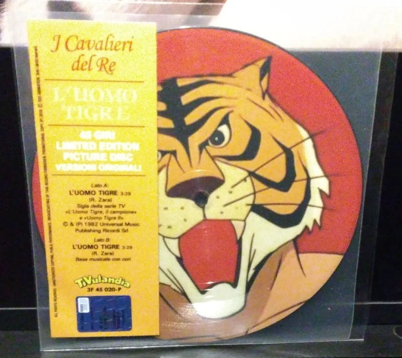 L'uomo tigre picture disc - sigla cartoni 45 giri