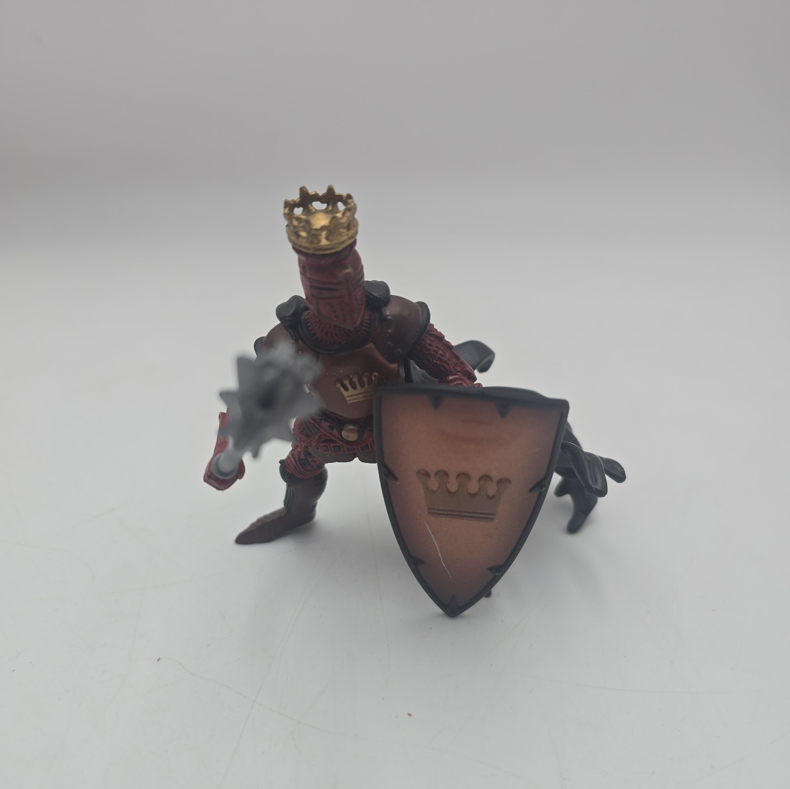Papo Cavaliere Rosso Re Con Corona Mazza E Scudo Figura Sciolta 3,75" 2007