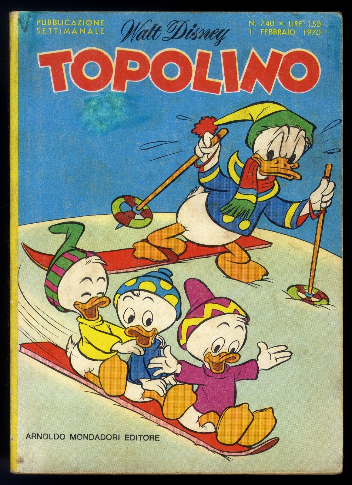 TOPOLINO N° 740 - 1 FEBBRAIO 1970 - SENZA BOLLINI - CONDIZIONE BUONO