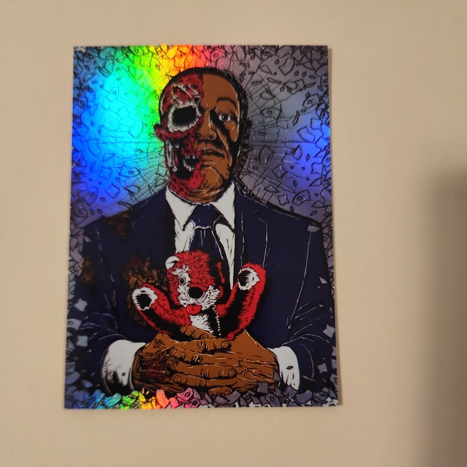 Breaking Bad Gus Fring Trading Card Foil Olografica BBFA-08 Orsacchiotto Scena 