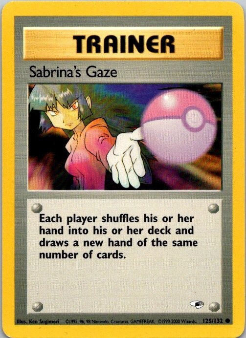 Pokemon Base Gym Heroes Trainer Sabrina's Gaze  125/132 Played See Scan A