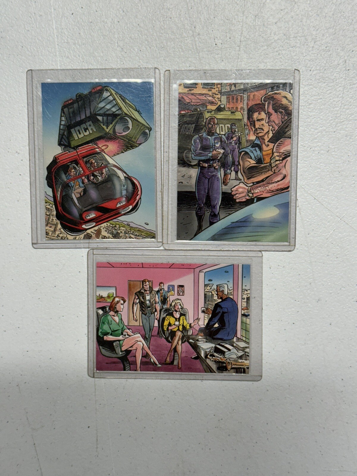 1993 WILLIAM SHATNER'S TEK WORLD; 3 PROTOTYPE CARDS NEAR MINT