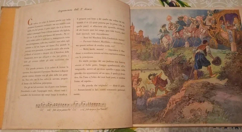 Album 78 Giri Durium 1939 - Il Gatto degli Stivali Libro Illustrato Raro