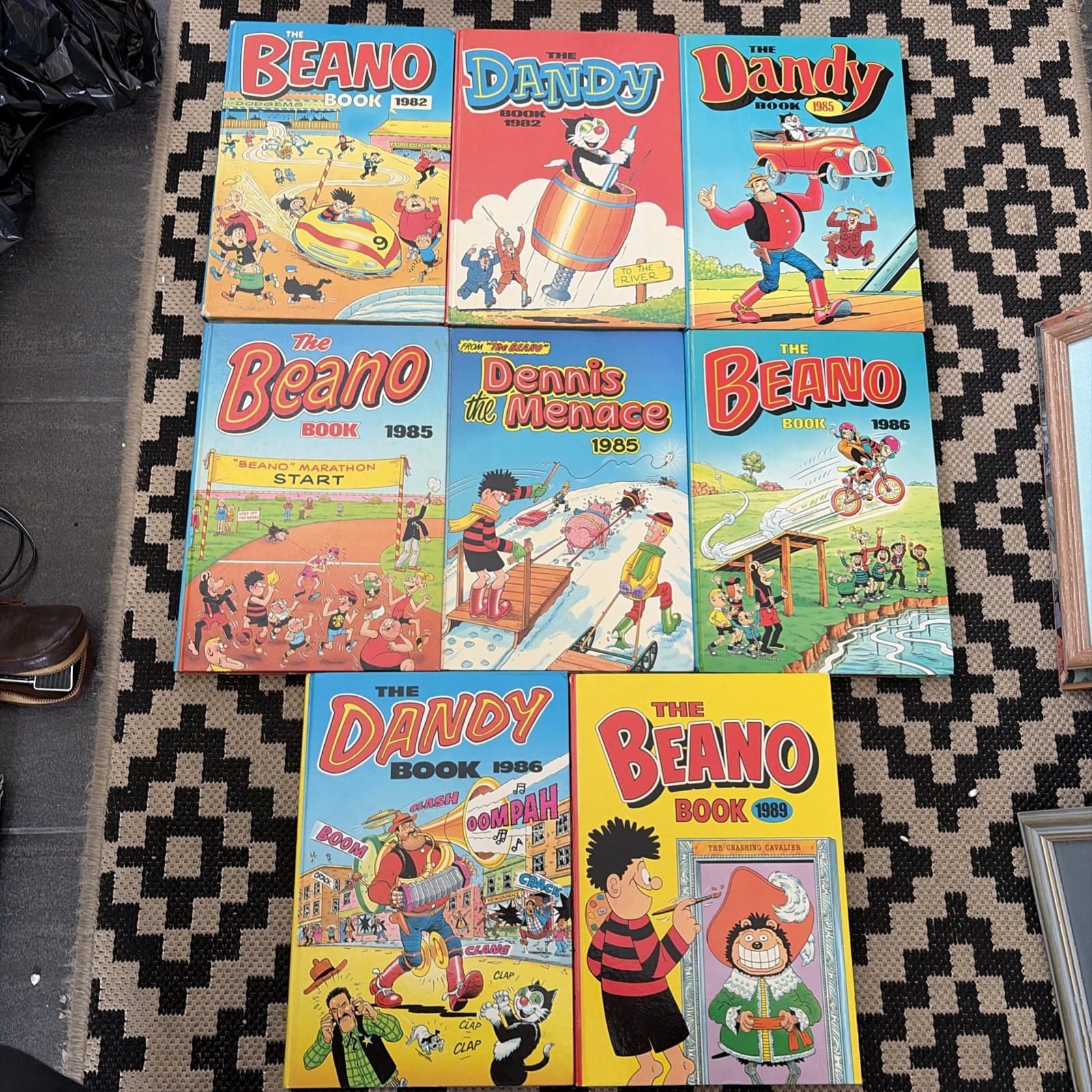 Job Lot of 8 x Vintage Beano & Dandy Annual Books 1982 - 1989