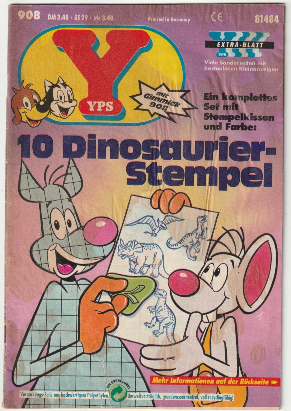 ✪ YPS #908 senza espediente, Gruner + anno 1993 COMICHEFT Z2/2-