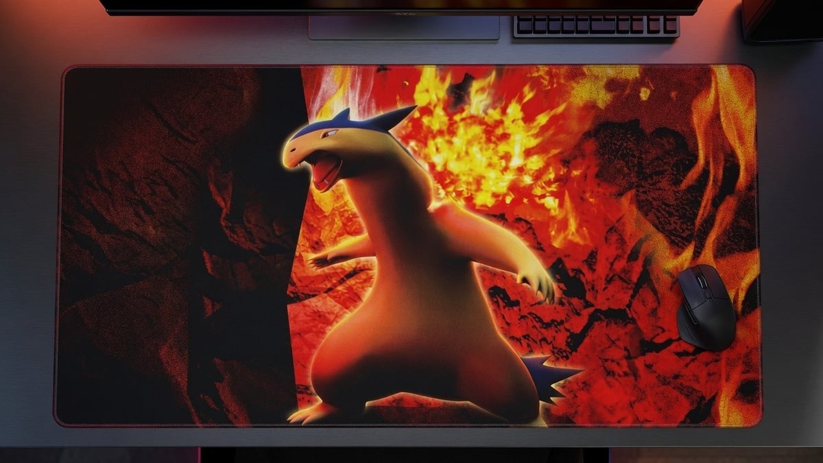 Tappetino mouse Typhlosion EX Unseen Forces Art personalizzato dimensioni standard Pokemon