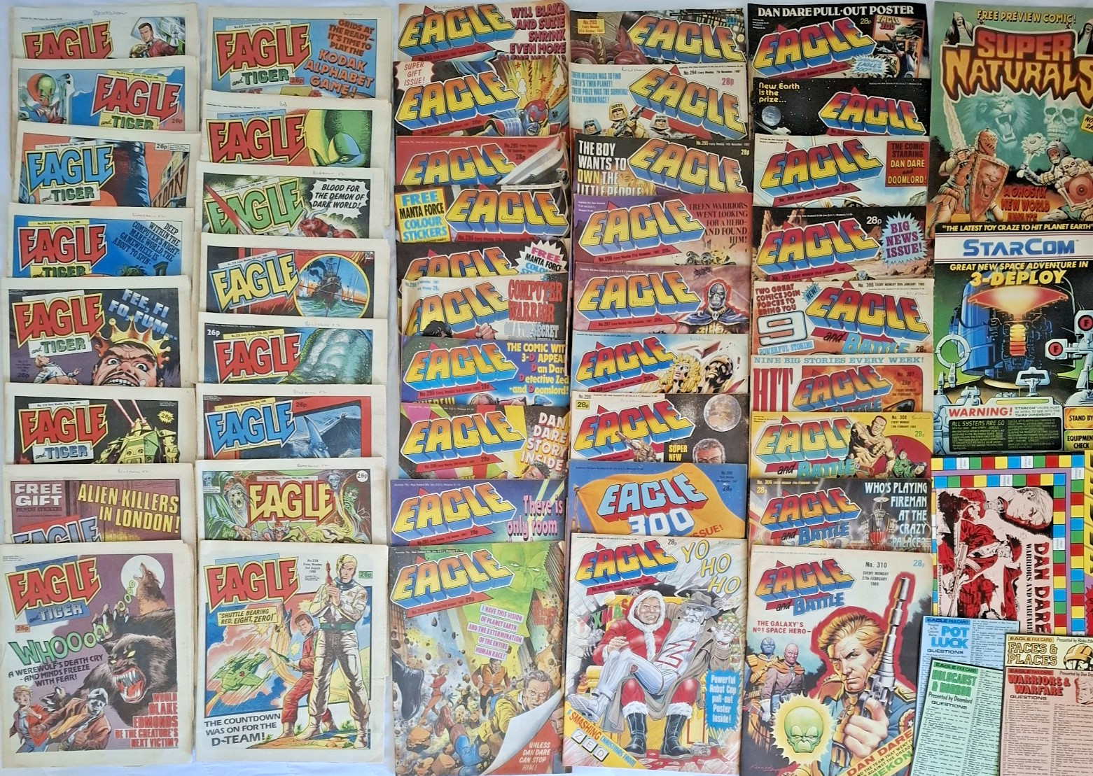 Eagle Comics Job Lot 44x in total - 1986= 213 to 228 / 1987= 283 to 310