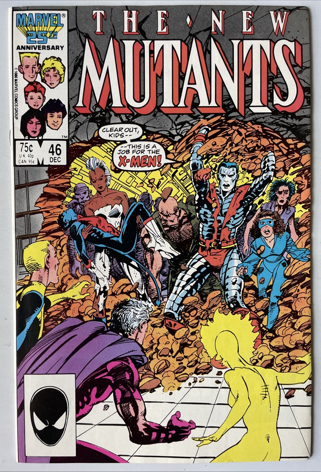 New Mutants #46 • Copertina X-Men di Barry Windsor-Smith! BWS! (Marvel 1986)