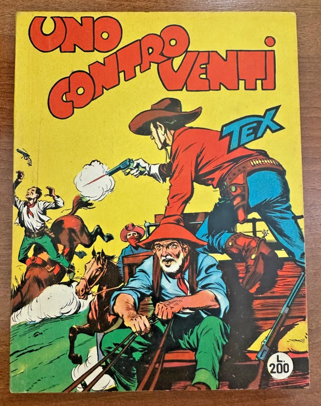 BONELLI TEX N.2 UNO CONTRO VENTI SPILLATO 478 CENSURATO BELLISSIMO