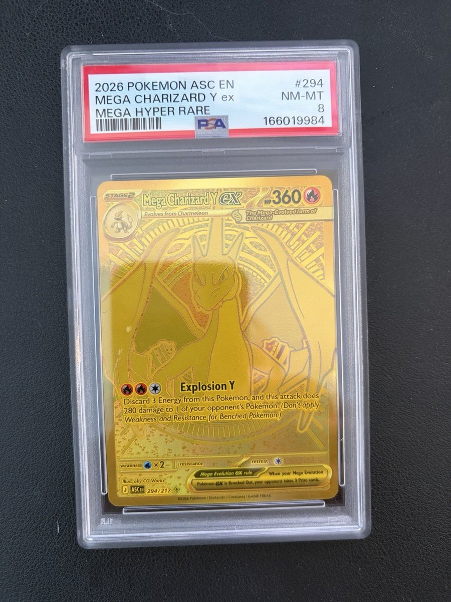 Mega Charizard Y ex 294/217 Me: Ascended Heroes Holo PSA 8