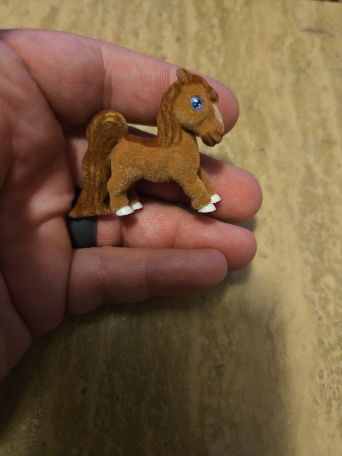 Pony In My Pocket Flocked Mini Brown Pony 1990