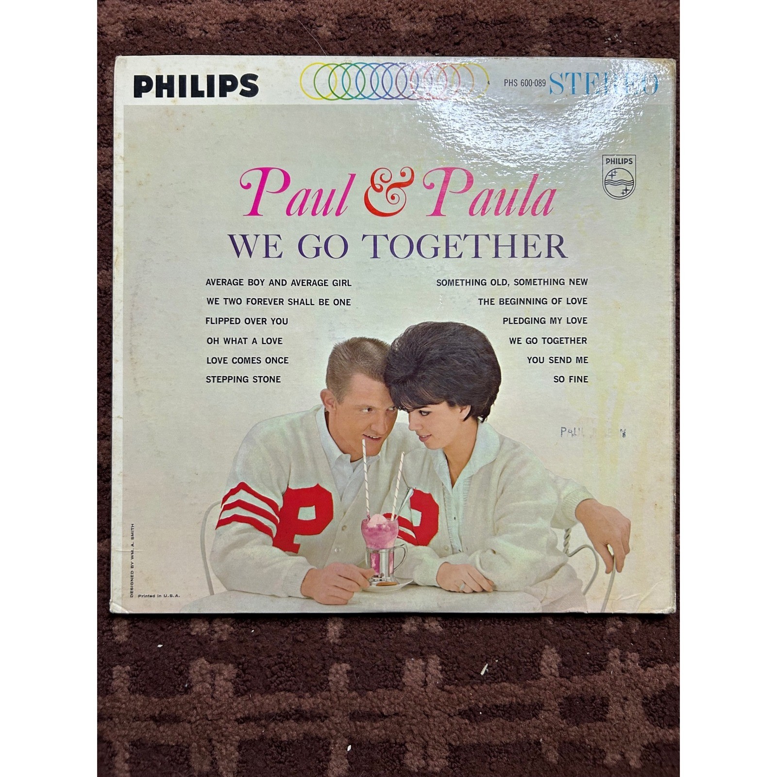 Paul Paula We Go Together Vinyl Record LP Philips PHS 600-089 Vintage