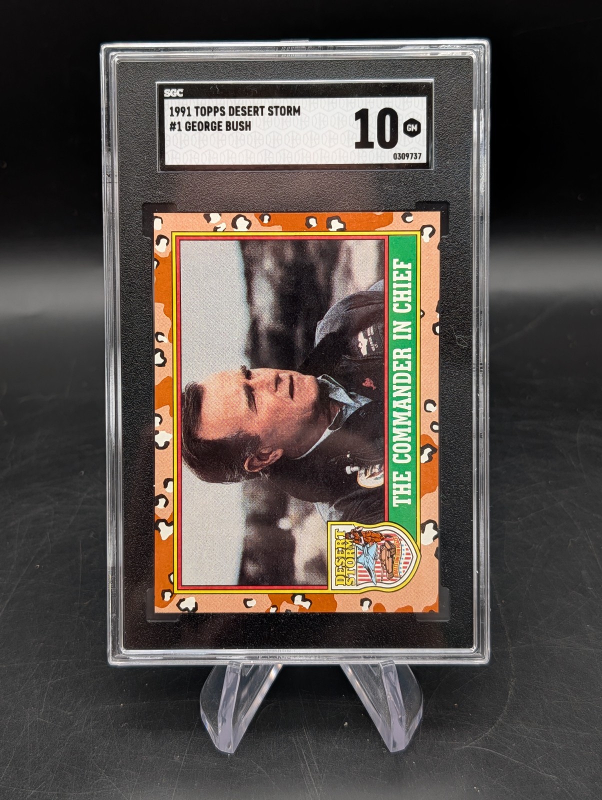 1991 Topps Desert Storm #1 The Commander in Chief SGC 10 gemme ottime condizioni
