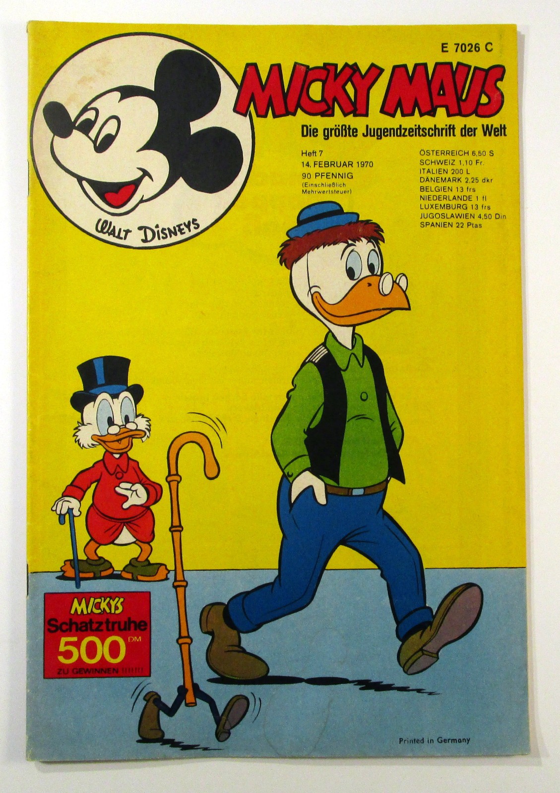 Topolino 1970 fascicolo 7 del 14 febbraio 1970 Walt Disney originale casa editrice Ehapa