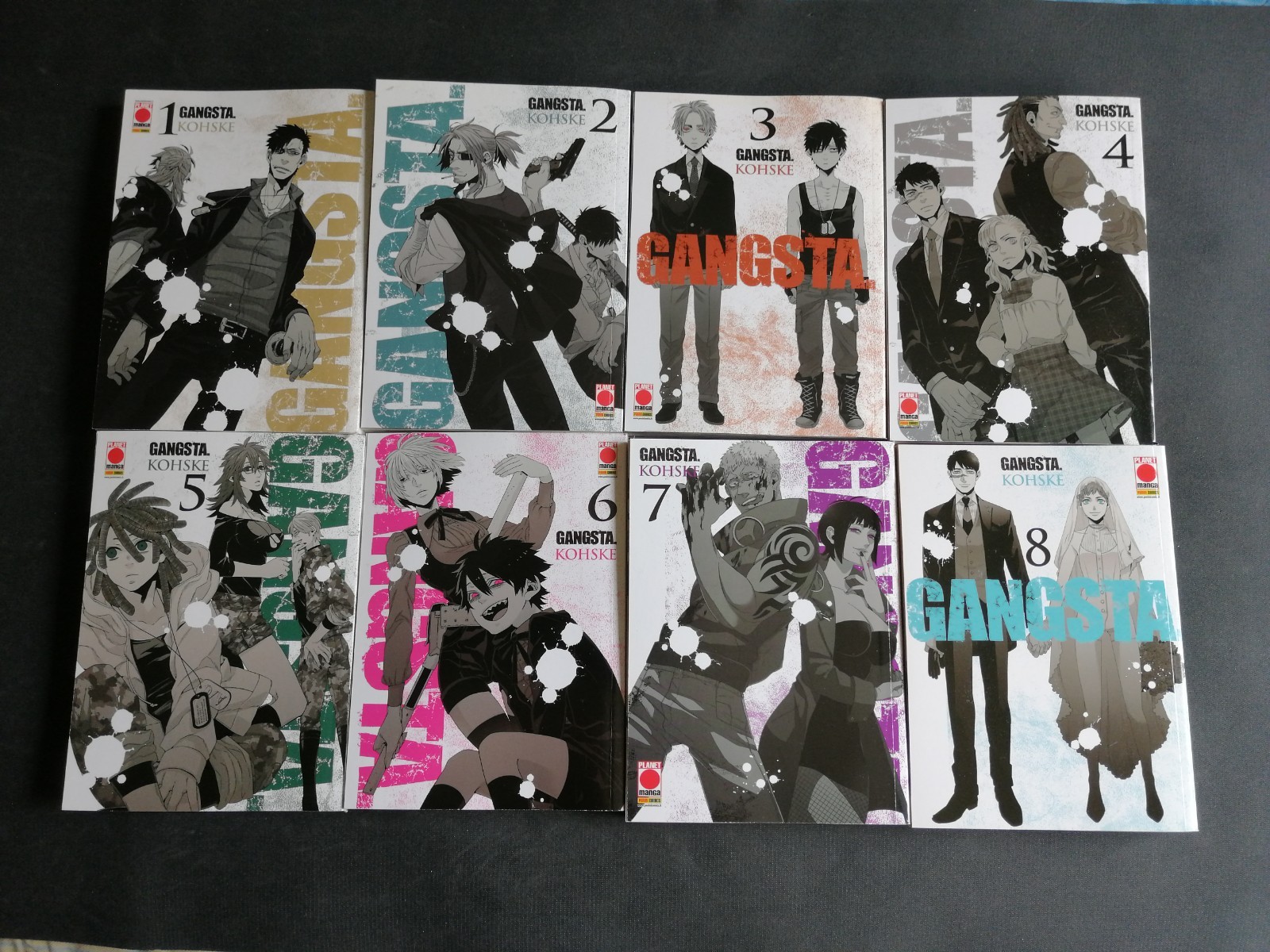 GANGSTA 1/8 COMPLETA + GANGSTA CURSED 1/3 KOHSKE EDIZIONE PLANER MANGA 2014