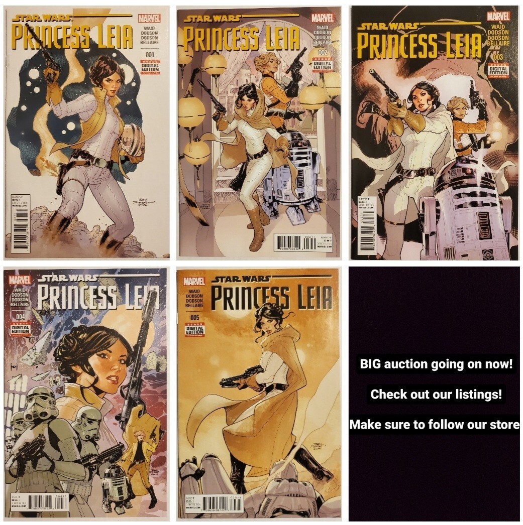 LOTTO PRIMA STAMPA STAR WARS PRINCESS LEIA #1-5 2 3 4! 1° APP DI EVAAN VERLAINE!