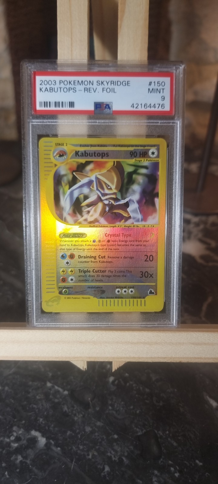 PSA 9 Skyridge Kabutops Reverse Holo #150 [US/UK/EU/CA] consegna 72 ore