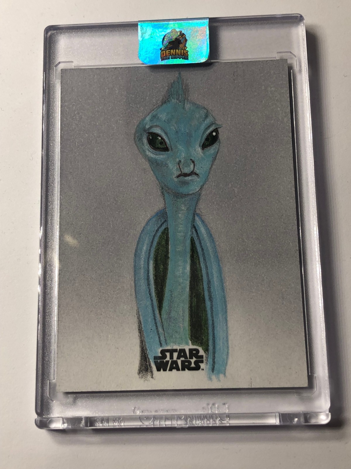 2025 Topps Star Wars Chrome KAMINOAN Sketch Card Artist JOE ORTIZ 1/1