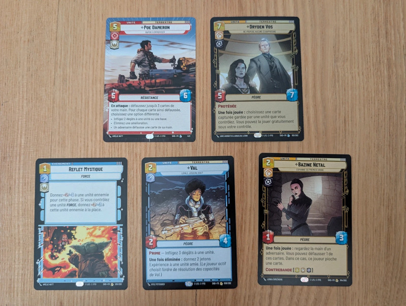 Star wars unlimited 5 cartes fr SHD