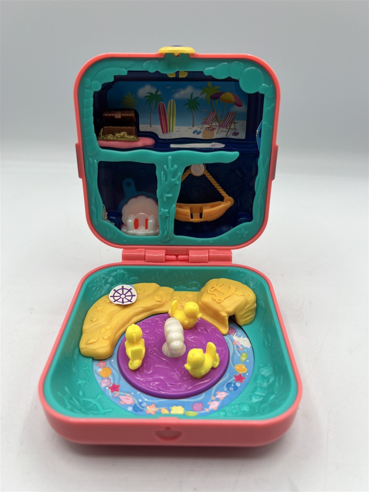 MATTEL POLLY POCKET ROSA 2018 REGALO PLAYSET COMPATTO SPIAGGIA