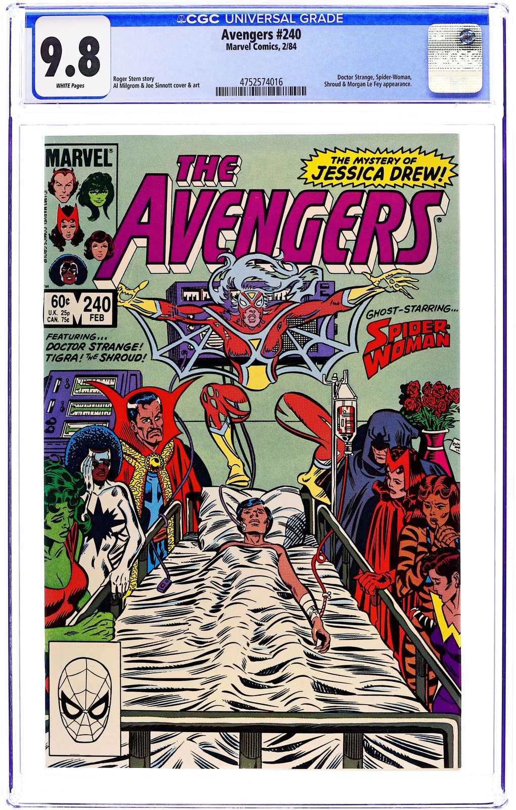 Avengers #240 CGC 9.8 1984 4752574016