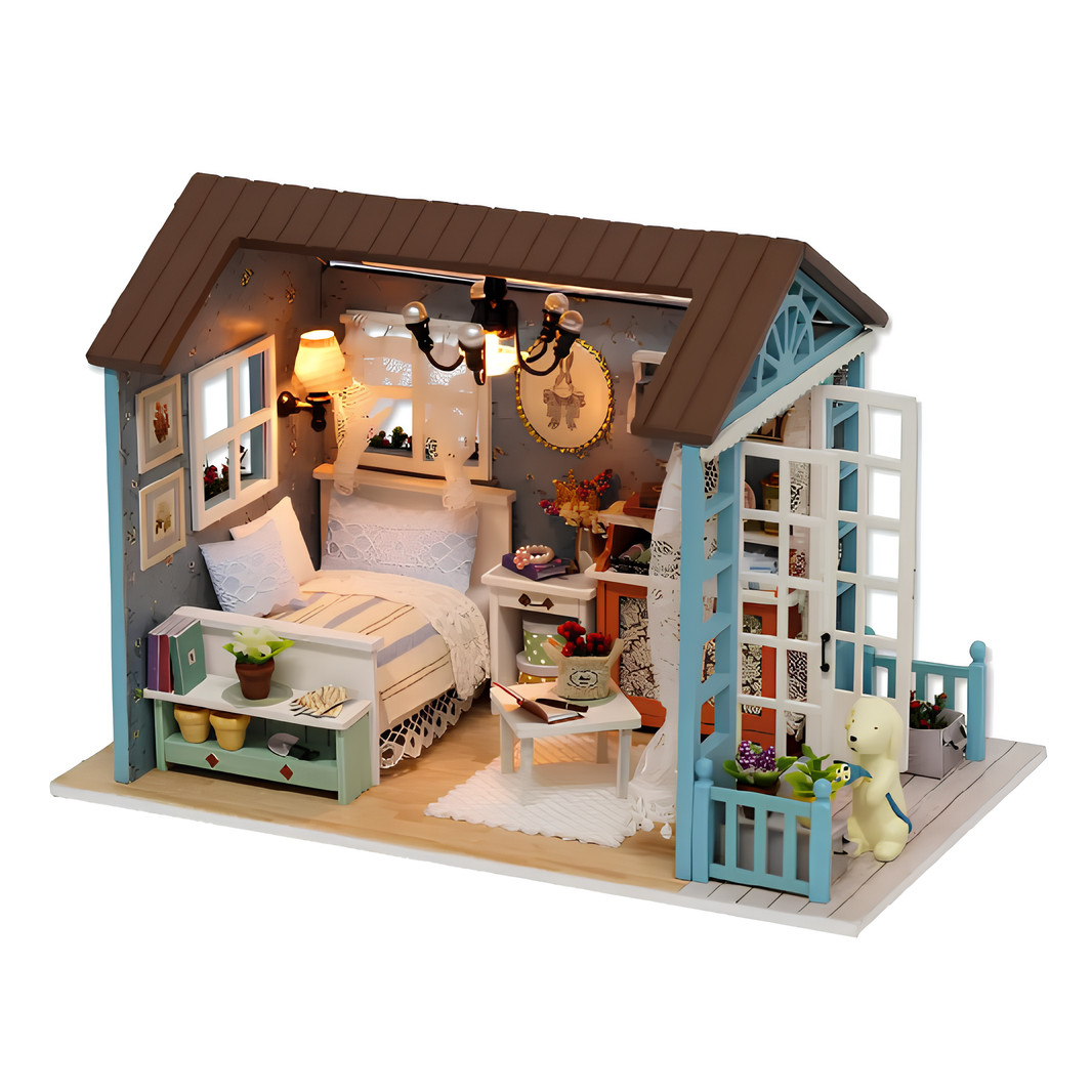 Miniaturowy domek dla lalek CuteBee z podświetleniem 21 x 12,5 x 15,5 cm fai da te